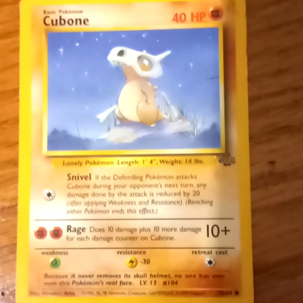 Basic Cubone 50/64 pokemon card